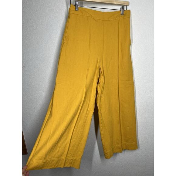 Madewell Medium Tall Huston Pull On Crop Pants MT Golden Lantern - Picture 2 of 6